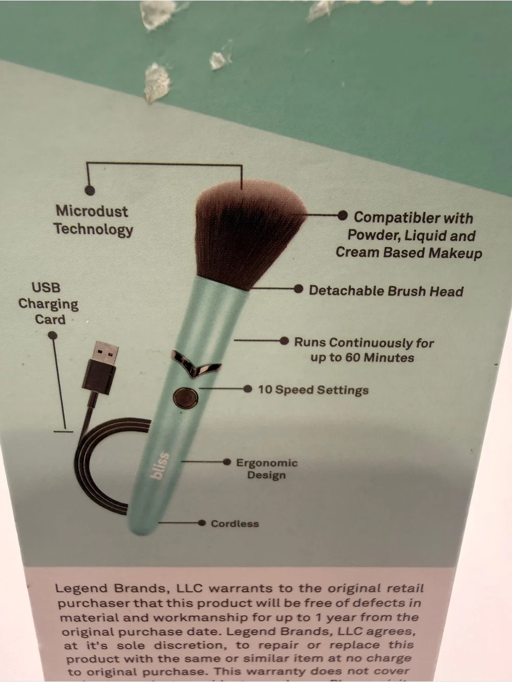 Bliss Sonic Makeup Brush airbrush like finish NEW